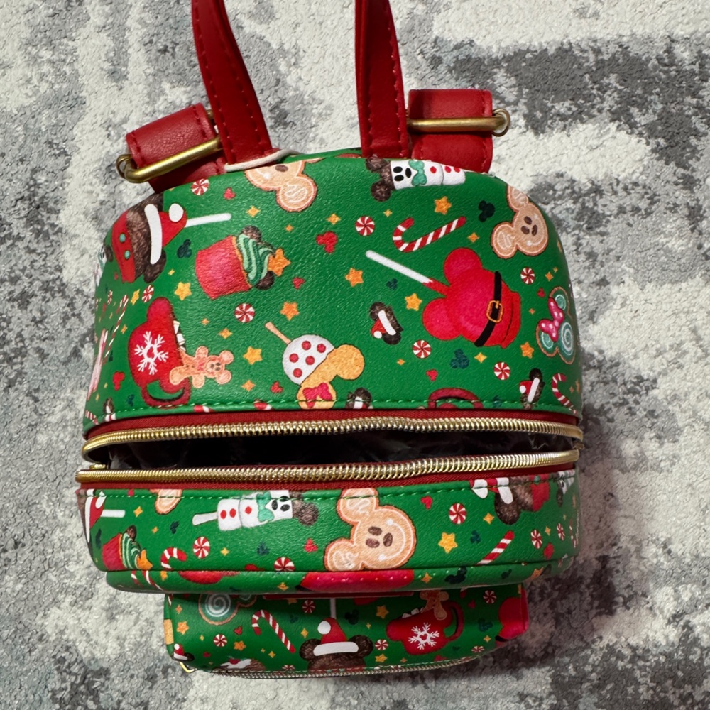 Disney Green Backpack with Christmas Mickey Prints - Picture 5 of 8
